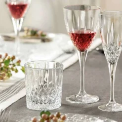 15.9 cl - RCR Cristalleria Italiana London Calice Flute In Vetro Cristallino Luxion Set 6 Pz