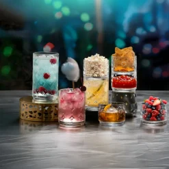 43 cl - RCR Cristalleria Italiana Circus Bicchiere Cocktail Highball In Vetro - Set 6 Pz