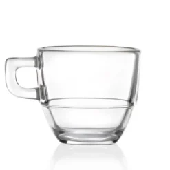 12 cl - RCR Cristalleria Italiana Caffè Tazza Tè Orzo In Vetro Cristallino Luxion Set 12 Pz