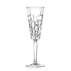 19 cl - RCR Etna Calice Flute in Vetro - Set 6 Pezzi