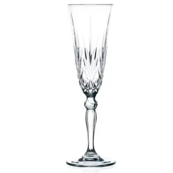 16 cl - RCR Melodia Calice Flute in Vetro - Set 6 Pezzi
