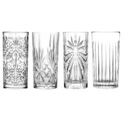 36 cl - RCR Mixology Bicchiere Bibita in Vetro - Set 4 Pezzi