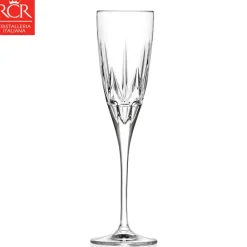 15 cl - RCR RCR Chic Calice Flute in Vetro - Set 6 Pezzi