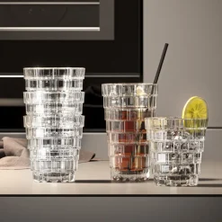 39 cl - RCR Stack Bicchiere Cocktail in Vetro - Set 6 Pezzi