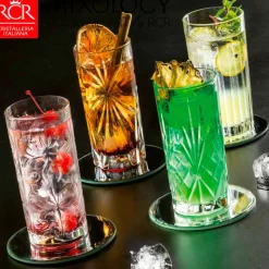 36.8 cl - RCR Tattoo Bicchiere Bibita in Vetro - Set 6 Pezzi