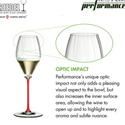 37.5 cl - Riedel Fatto A Mano Performance Calice Champagne Stelo Colorato in Vetro