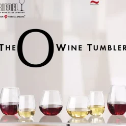 58 cl - Riedel O Wine Bicchiere Vino Bianco Chardonnay in Vetro - Set 2 Pezzi