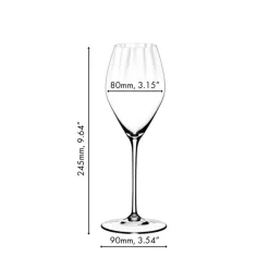 37.5 cl - Riedel Performance Calice Flute in Vetro - Set 4 Pezzi