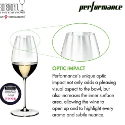 37.5 cl - Riedel Performance Calice Vino Bianco Sauvignon Blanc in Vetro - Set 2 Pezzi
