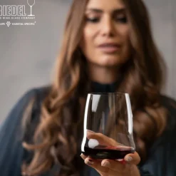 67 cl - Riedel Steamless Wings Calice Vino Rosso Cabernet in Vetro - Set 2 Pezzi