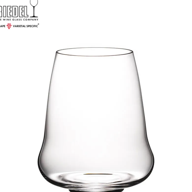 42 cl - Riedel Steamless Wings Calice Vino Bianco Riesling in Vetro - Set 2 Pezzi
