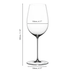 95.3 cl - Riedel Superleggero Calice Vino Rosso Bordeaux Grand Cru In Vetro - Set 2 Pz