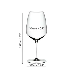 82.9 cl - Riedel Veloce Calice Vino Rosso Cabernet Merlot in Vetro - Set 2 Pezzi