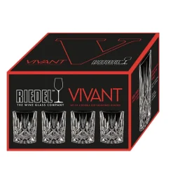 29.5 cl - Riedel Vivant Bicchiere Whisky in Vetro - Set 4 Pezzi