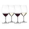 99.5 cl - Riedel Wine Friendly Calice Vino Rosso in Vetro - Set 4 Pezzi