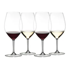 99.5 cl - Riedel Wine Friendly Calice Vino Rosso in Vetro - Set 4 Pezzi