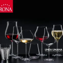 50 cl - Rona Umana Bicchiere Acqua Naturale in Vetro - Set 6 Pezzi