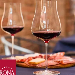 69 cl - Rona Umana Calice Vino Multiuso I Vini Bianchi e Rosati Importanti e Rossi Giovani in Vetro - Set 6 Pezzi