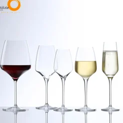 69.5 cl - Stolzle Lausitz Experience Calice Vino Rosso Burgundy in Vetro - Set 6 Pezzi