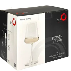 40.2 cl - Stolzle Lausitz Power Calice Vino Bianco in Vetro - Set 6 Pezzi