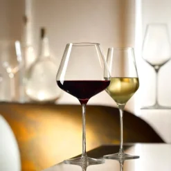 70.8 cl - Stolzle Lausitz Quatrophil Calice Vino Rosso Burgundy in Vetro - Set 6 Pezzi