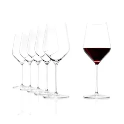 82 cl - Stolzle Lausitz Starlight Calice Vino Rosso Burgundy in Vetro - Set 6 Pezzi