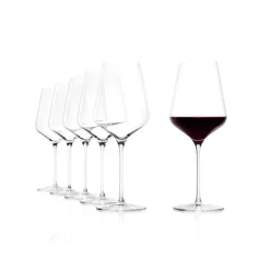 67.5 cl - Stolzle Lausitz Starlight Calice Vino Rosso Bordeaux in Vetro - Set 6 Pezzi