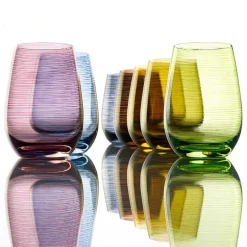 46.5 cl - Stolzle Lausitz Twister Bicchiere Acqua in Vetro - Set 6 Pezzi