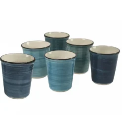 28 cl - Villa d'Este Baita Bicchiere Acqua In Ceramica - Set 6 Pz