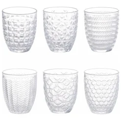 30 cl - Villa D'Este Geometrie Bicchiere Acqua in Vetro - Set 6 Pezzi