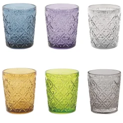 24 cl - Villa D'Este Marrakech Bicchiere Acqua in Vetro - Set 6 Pezzi