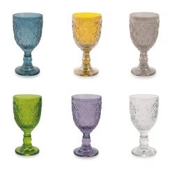 28 cl - Villa D'Este Marrakech Calice Acqua in Vetro - Set 6 Pezzi