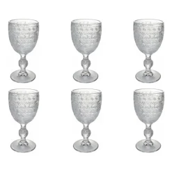 23.5 cl - Villa D'Este Mexico Calice Acqua in Vetro - Set 6 Pezzi