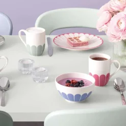 29 cl - Villeroy & Boch Fleur Tazza Cappuccino In Porcellana Premium Set 6 Pz