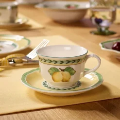 13 cl - Villeroy & Boch French Garden Fleurence Tazza Tè In Porcellana Premium - Set 6 Pz