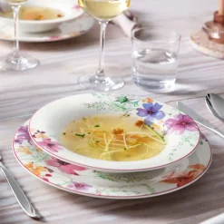 21 cl - Villeroy & Boch Mariefleur Basic Piatto Fondo In Porcellana Premium - Set 6 Pz