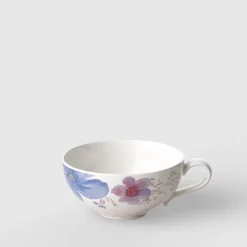 12 cl - Villeroy & Boch Mariefleur Gris Basic Tazza Tè In Porcellana Premium - Set 6 Pz