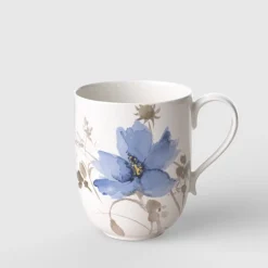 37 cl - Villeroy & Boch Mariefleur Gris Basic Tazza Mug In Porcellana Premium - Set 6 Pz