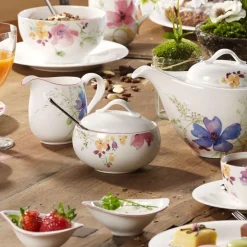 37 cl - Villeroy & Boch Mariefleur Gris Basic Zuccheriera In Porcellana Premium