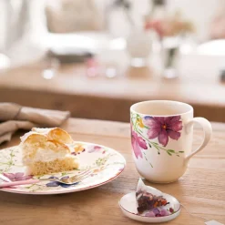 43 cl - Villeroy & Boch Mariefleur Tea Tazza Mug In Porcellana Premium - Set 6 Pz