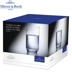22.5 cl - Villeroy & Boch NewMoon Bicchiere Acqua in Vetro - Set 4 Pezzi