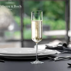 17 cl - Villeroy & Boch NewMoon Calice Flute in Vetro - Set 4 Pezzi