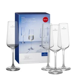 25 cl - Villeroy & Boch Ovid Calice Flute in Vetro - Set 4 Pezzi