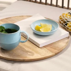 8 cl - Villeroy & Boch Perlemor Aqua Ciotola Portasalse In Porcellana Premium - Set 6 Pz