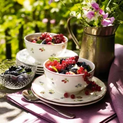 47 cl - Villeroy & Boch Petite Fleur Coppetta Macedonia Dessert In Porcellana Premium - Set 4 Pz
