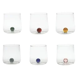 44 cl - Zafferano Bilia Bicchiere Acqua Bilia Colorata in Vetro Borosilicato - Set 6 Pezzi
