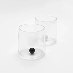 44 cl - Zafferano Bilia Bicchiere Acqua Bilia Colorata in Vetro Borosilicato - Set 6 Pezzi
