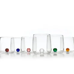 44 cl - Zafferano Bilia Bicchiere Acqua Bilia Colorata in Vetro Borosilicato - Set 6 Pezzi