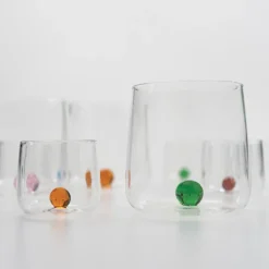 44 cl - Zafferano Bilia Bicchiere Acqua Bilia Colorata in Vetro Borosilicato - Set 6 Pezzi