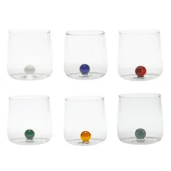 44 cl - Zafferano Bilia Bicchiere Acqua Bilia Colorata in Vetro Borosilicato - Set 6 Pezzi